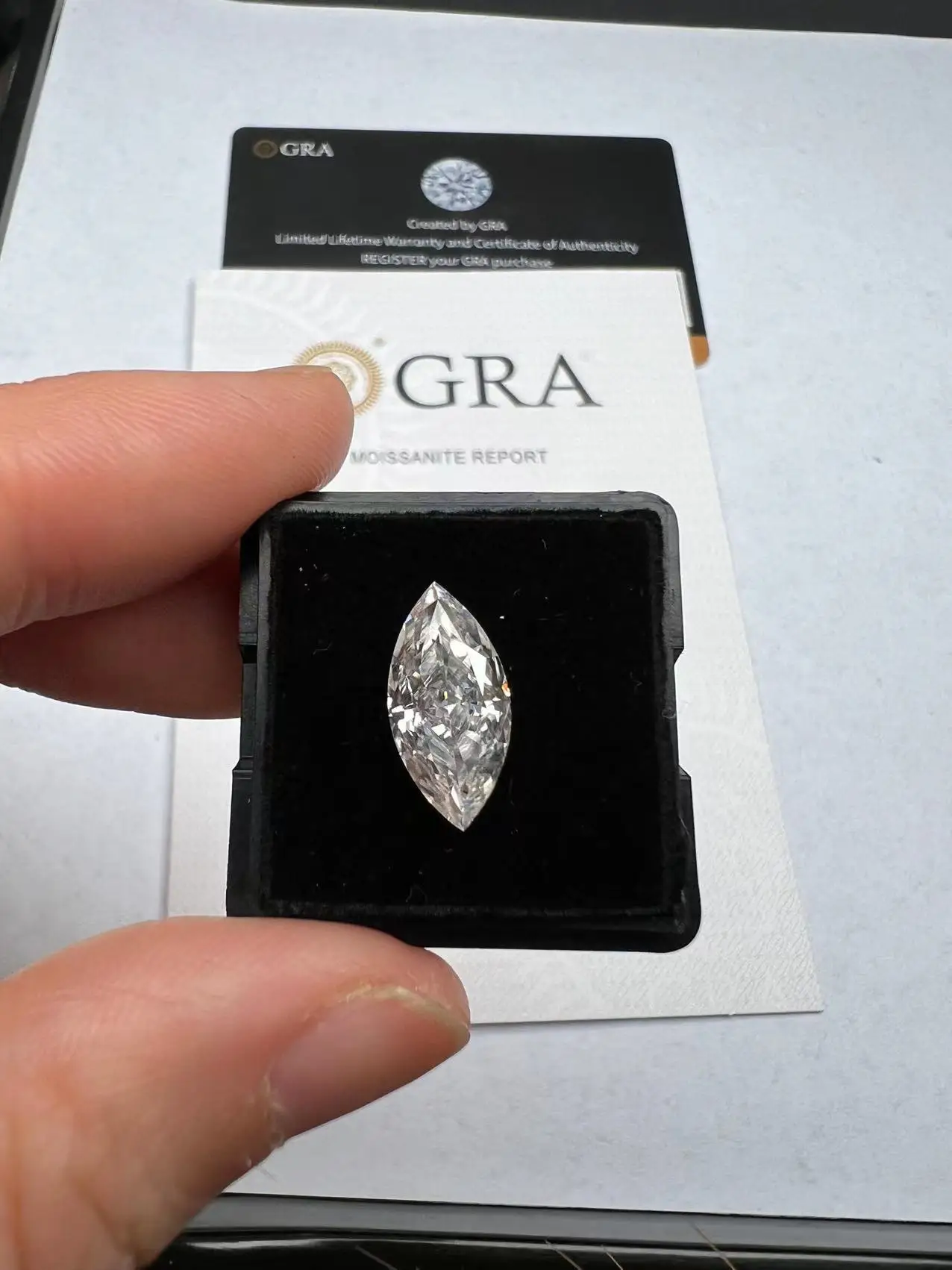 Moissanit-Stein, Crushed Ice, Marquise-Schliff, VVS1, D-Farbe, loser, im Labor gezüchteter Diamant mit GRA-Zertifikat, Edelsteine im Großhandel