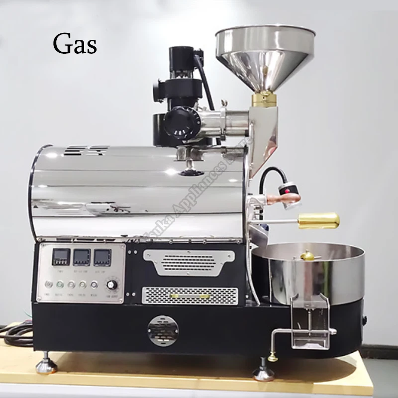 Coffee Roaster Commercial Small Semi-Direct Fire Semi-Hot Air Bean CRB6081 Food Processing Machine 3