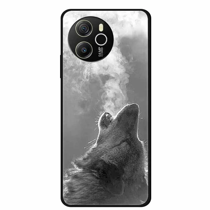 Cartoon Black Silicone Soft TPU Phone Cover - Protective Case
