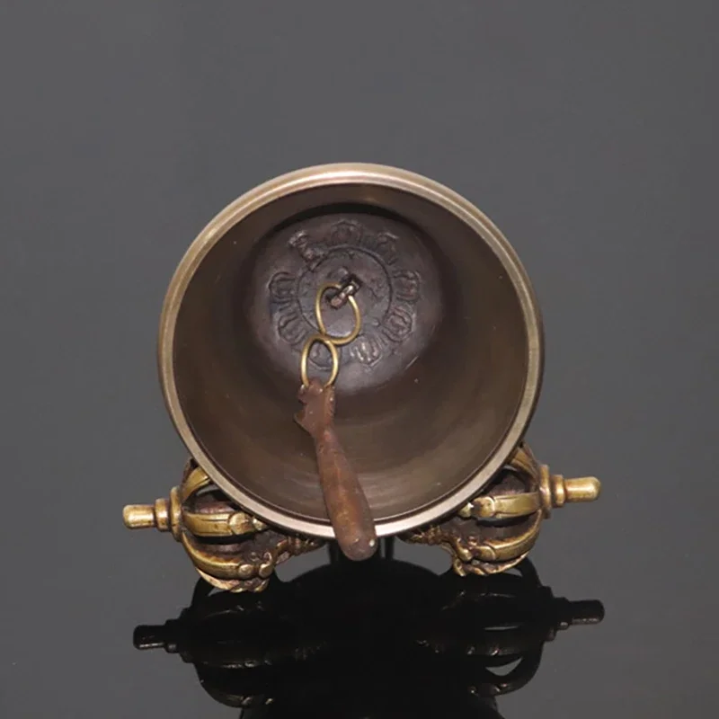Meditation Chimes Buddhist Bell Nepal Tibetan Bells Chimes Handmade Brass Vajra Bell and Pestle Meditation Tool Sound Healing Instrument Buddhist Supplies Gifts