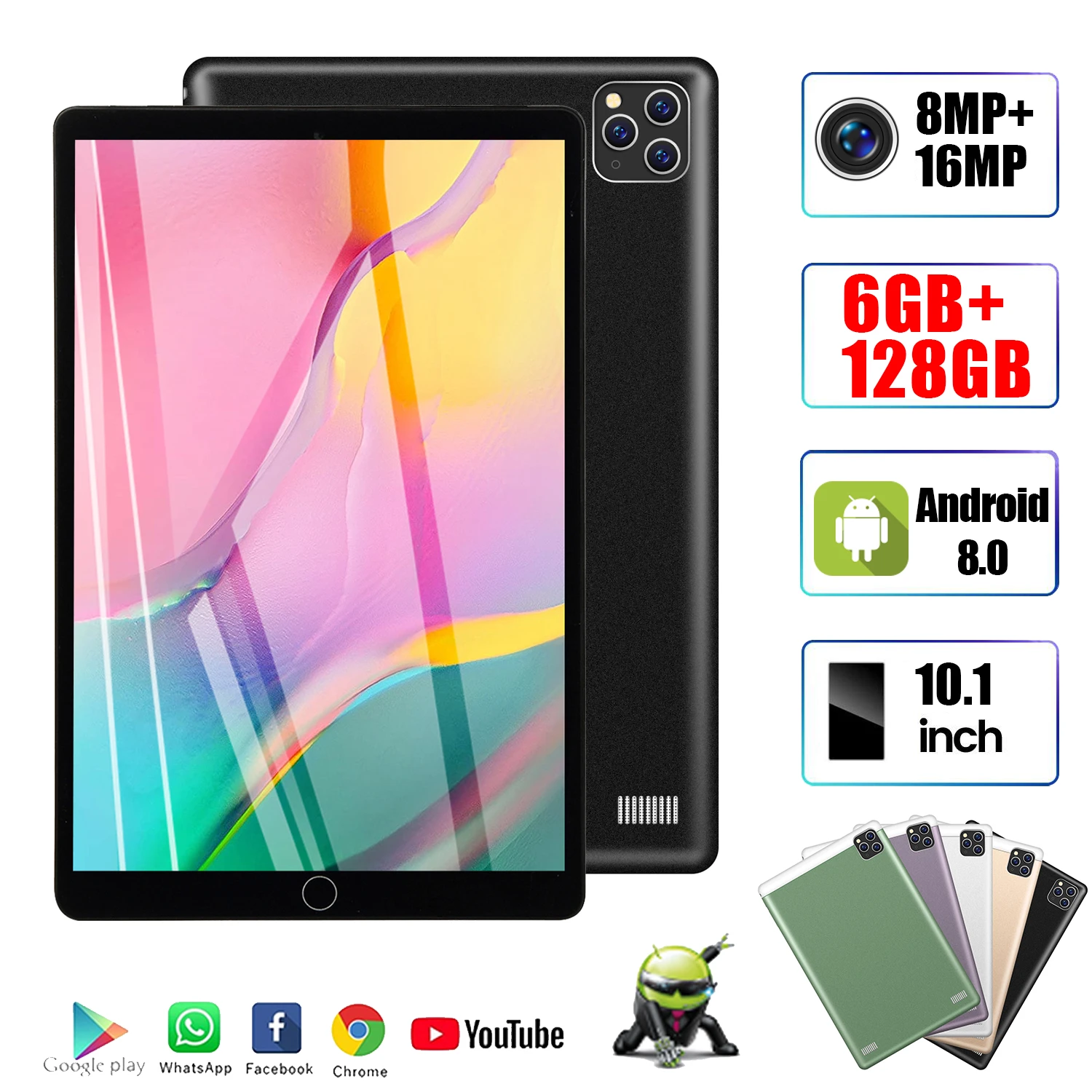 Nланшет S11 Android 8.0 Google Play 4G LTE PC GPS WiFi Bluetooth 6GB RAM 128GB ROM 10Core New Tablet WPS 5G Wifi 10.1 Inch Pad most popular android tablets