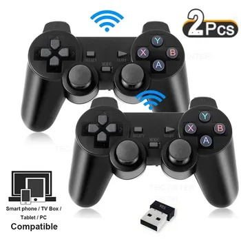 2 PCS 2.4Ghz Wireless Gamepad No Delay Game Controller USB Joystick For PC Android TV Controle for PC BOX GAME BOX 1