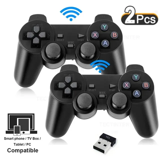 2 PCS 2.4Ghz Wireless Gamepad No Delay Game Controller USB Joystick For PC Android TV Controle for PC BOX GAME BOX 1