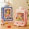 Kids DIY Electric Claw Machine Girl Grab Mini Doll Clip Gashapon Music Crane Game Children Toy For 3 Year Gifts Free Shipping 1