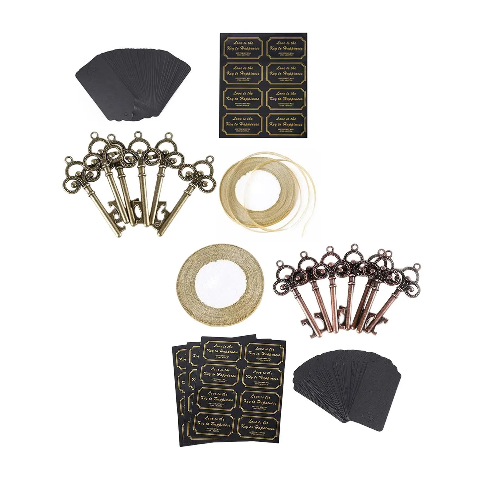 

50 Sets Vintage Key Bottle Openers Kitchen Tool Souvenirs for Party Anniversary Wedding