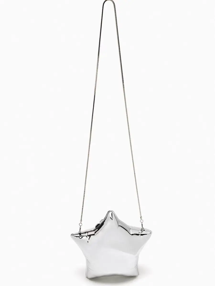 NEW silvery Star Women Bags Multicolor Chains Shoulder Bolsas Feminina Exquisite Portable Handbags Fashion Bolsos Mujer