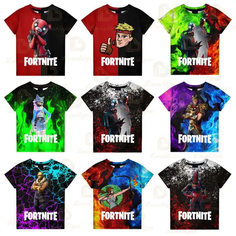 Battle Royale Fortnite Victory 3D T-Shirt 2021 Nuovo Design Bambini Top Ragazze Ragazzi Vestiti Harajuku Tees Hero Bambini Sudaderas