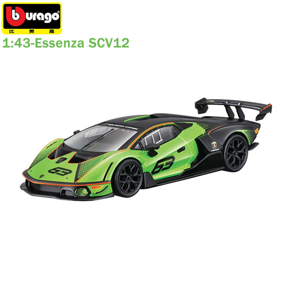 Bburago 1:32 Lamborghini  Essenza SCV12 Alloy Luxury Vehicle Diecast Cars Model Toy Collection Gift Christmas For Adult Children