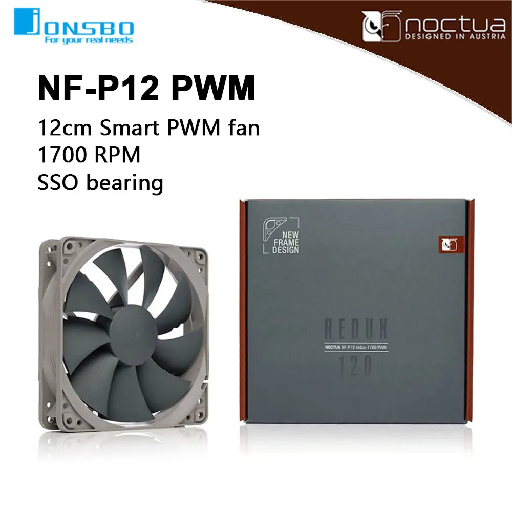 

Noctua NF-P12 Redux-1300 1700 PWM Intelligent temperature control 12CM 4PIN silent fan cooling CPU chassis fans SSO2 bearing