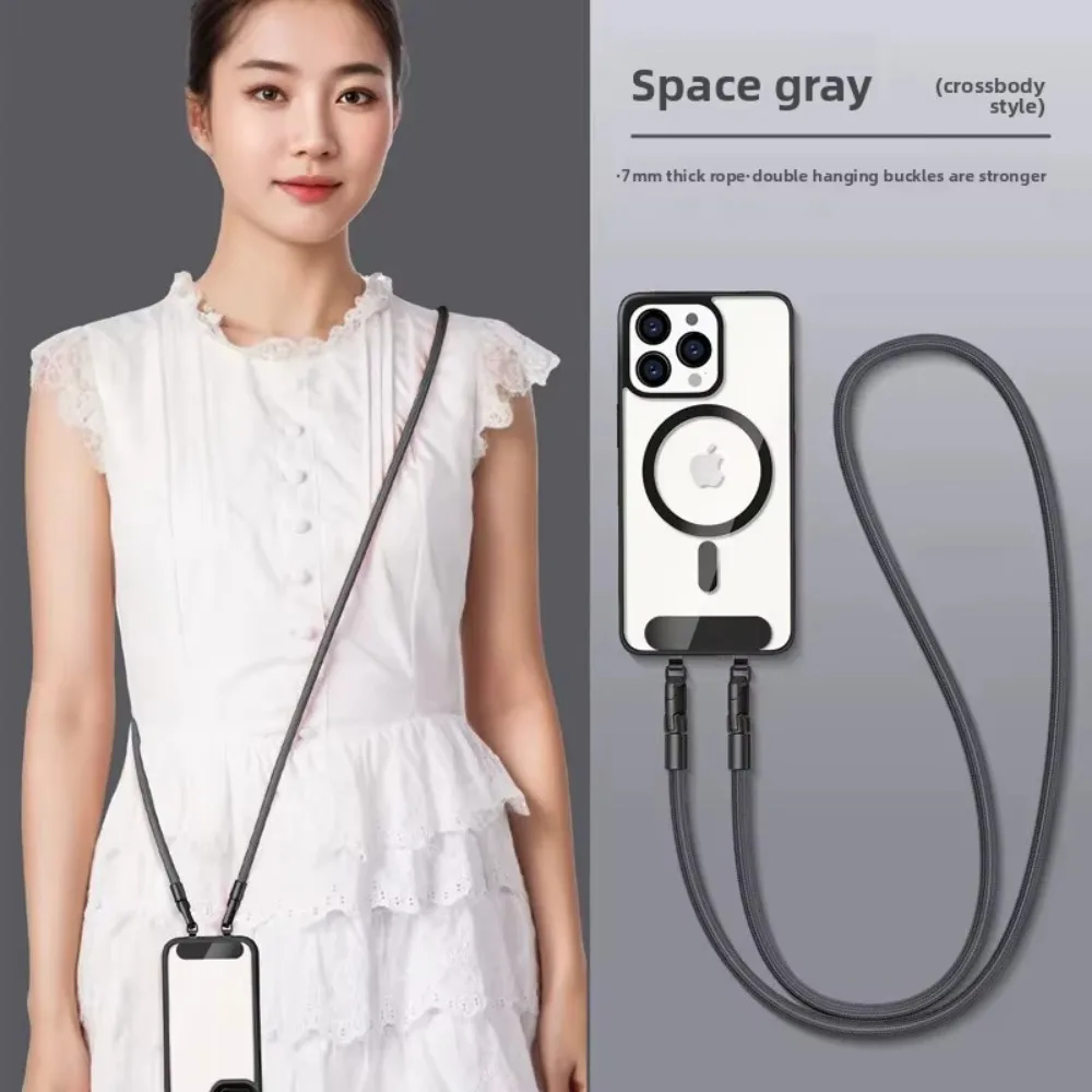 Versatile Adjustable Crossbody and Neck Lanyard with Tether Tab
