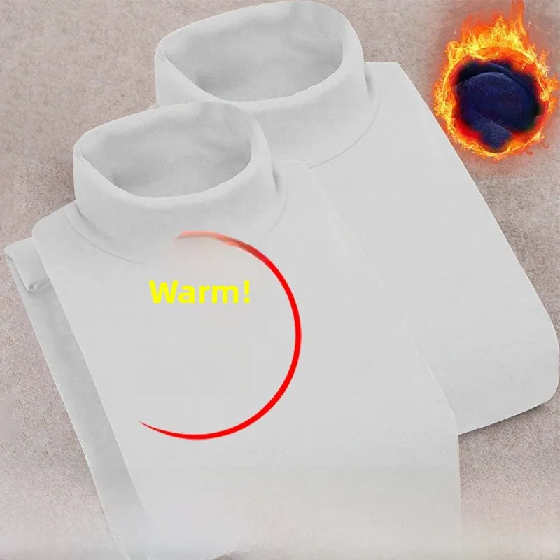 Half turtleneck [solid color] white + white