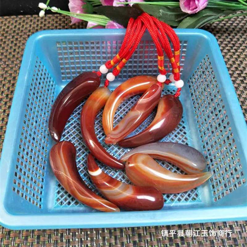 

Agate Pepper Pendant Sales Jianghu Stall Jade Jade Pepper Hand Playing Pieces E-Commerce Live Show