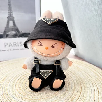 New Labubu Clothes | 17cm Overalls Outfit with Hat for Dolls