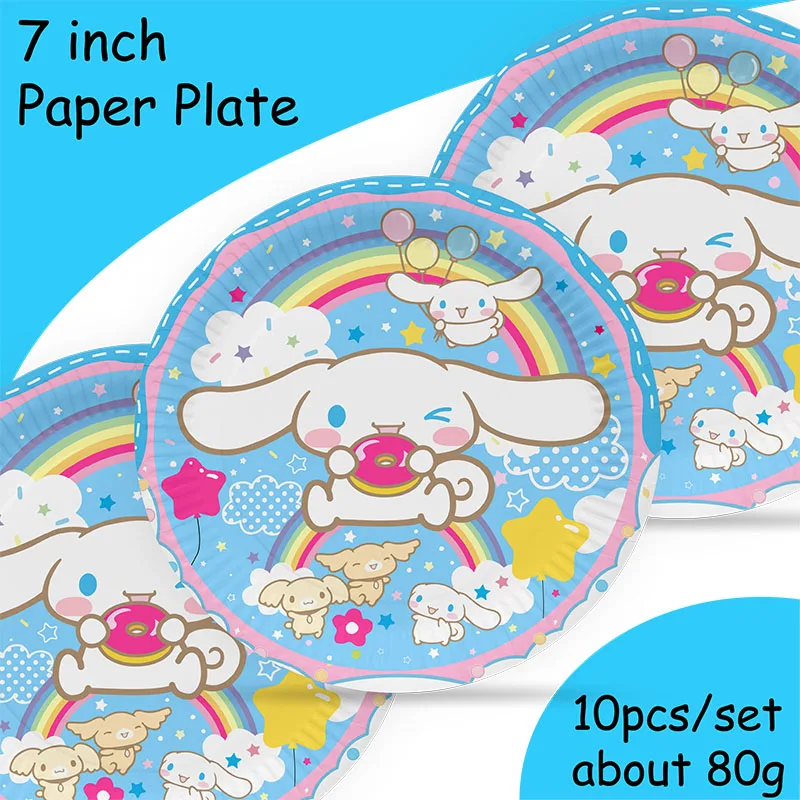 Description Picture 4 of itemMiniso Cinnamoroll Birthday Decoration Angle Disposable Tableware Cup Plate Tablecloth Baby Shower Kids Girls Boy Party Supplies