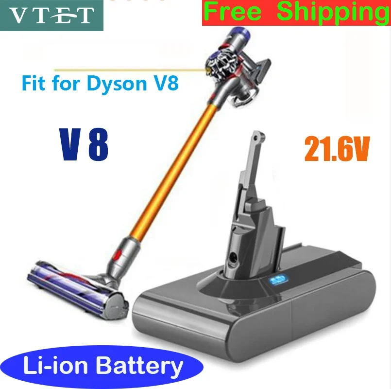 

Сменный аккумулятор Dyson V8, 21,6 в, 38000 мАч, для пылесоса Dyson V8
