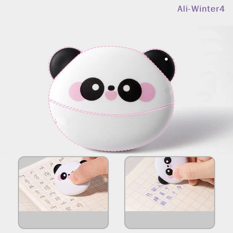 【Winter4】2PCS 어린이 선물용 팬더 스타일 열 지우개 이중 목적 지우개 학교 사무용품을 위한 창의적인 문구류