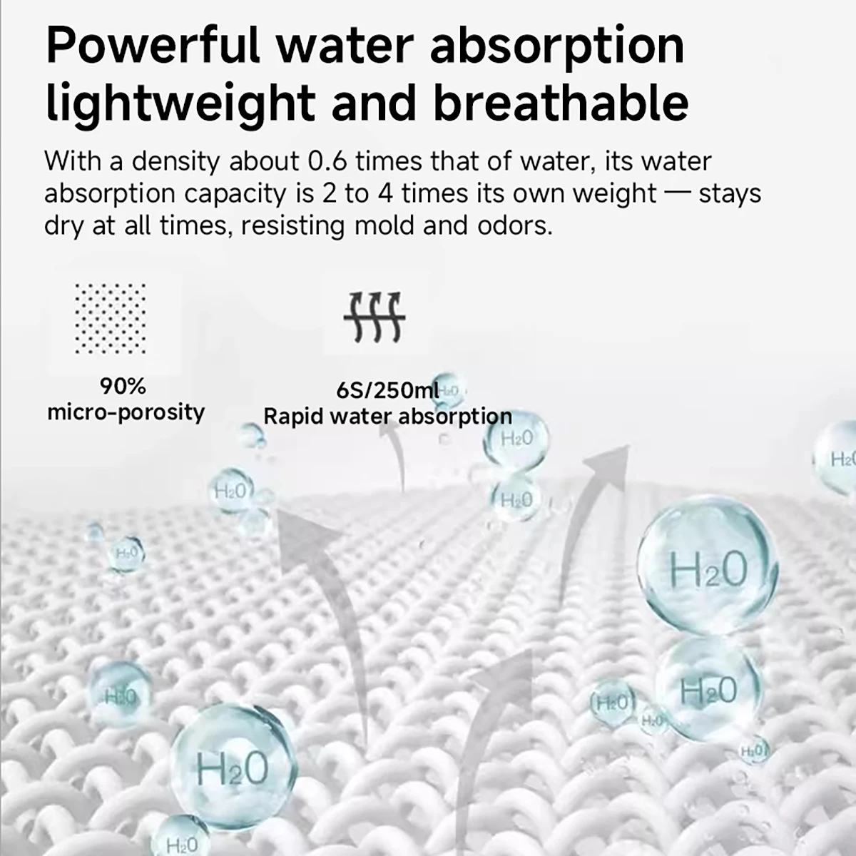 Diatomaceous earth kitchen absorbent mat does not leave water stains Easy to rinse, kitchen countertops / sink applicable