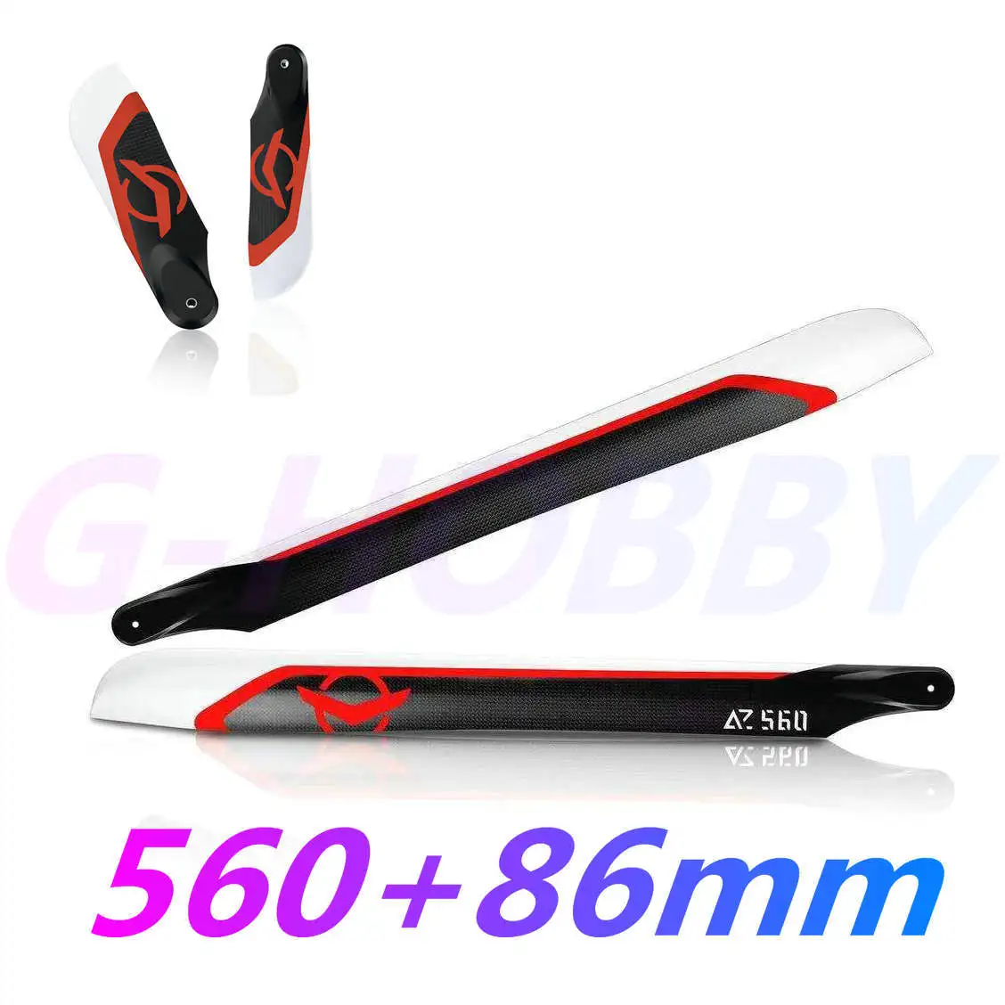 Set Pale In Fibra Di Carbonio 325mm Per Elicottero Classe 450 - Foto 10