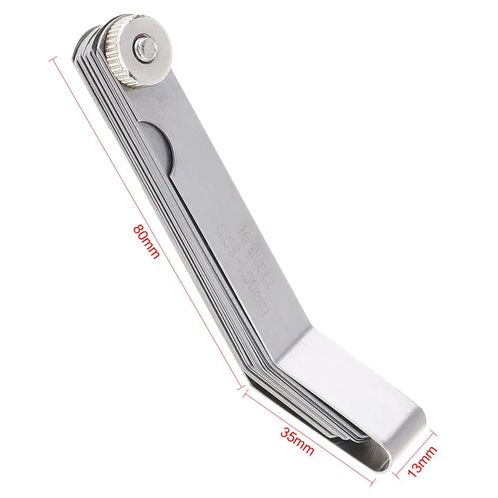 Feeler Gauge 16 Blades For Spark Plug Gap Valve Tappets