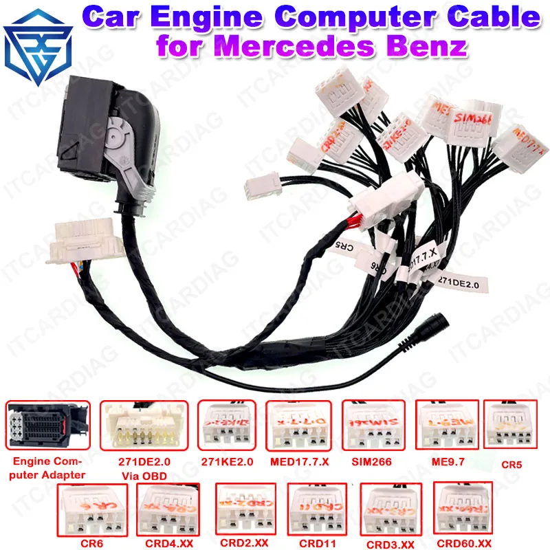 Cavo Adattatore Per Computer Motore Per Auto Mb Per Computer Motore Mercedes-Benz Che Cancella Test Dati Chiari Cavi Di Interfaccia Obd 2