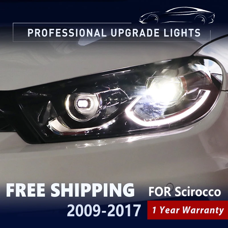 CarFrontHeadlightForSciroccoR20092015LEDHeadLampStyling