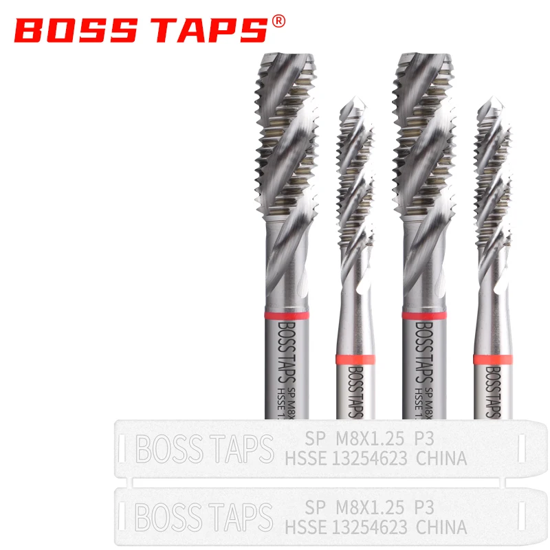 HSSE-M35 JIS Standard Red Ring Spiral Fluted Tap M1.2 M2 M3 M4 M5 M6 M7 M8 M9 M10 M11 M12 Machine Sc