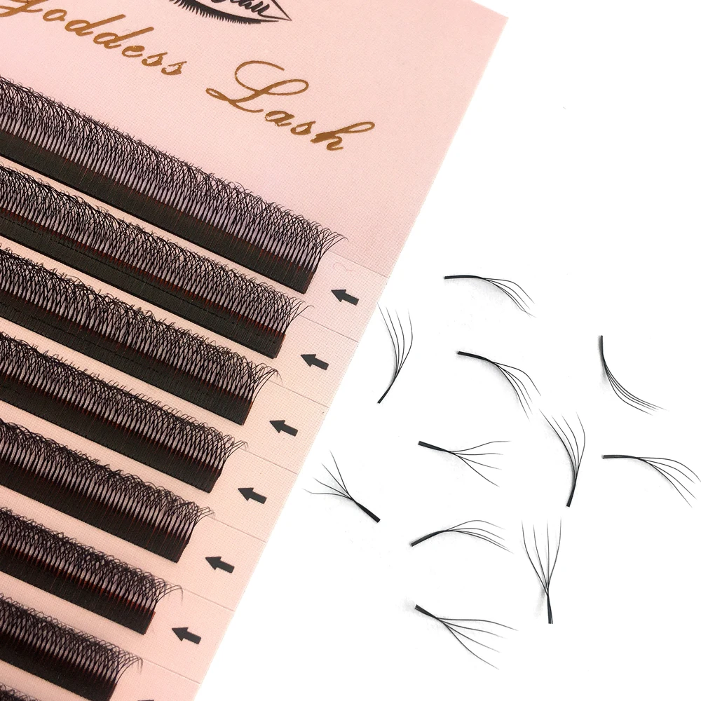 Goddess 4D W Shape Lashes W Eyelash Extensions Natural Soft Individual Lashes Handmade Premade Volume Fans Cilios W