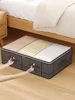 Heavy-duty under-bed storage bag Foldable storage box with large transparent window suitable for closets Dorm bedding clothes 4
