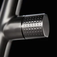 ก๊อกน้ําห้องครัวทองเหลืองสีเทาปืนหรู 1 รู ด้ามจับคู่ ระบบควบคุมคู่เย็นและร้อน พร้อมน้ํากรอง อ่างล้างจานสองฟังก์ชั่น Tap 6