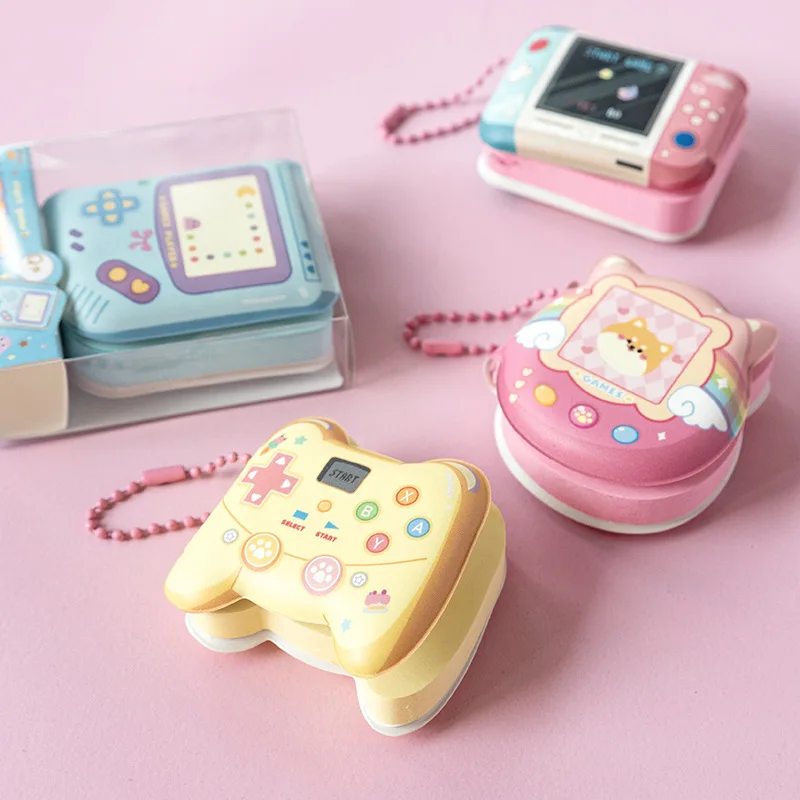 4 Stück Mini Cartoon Memo Pad Spielkonsole Form Haftnotiz Tragbares Nachrichtenbuch Dekompressionsbuch – Detail 5