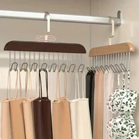 household multifunctional hooks multi-pants clip organizer clothes hanger stainless steel clothes drying rack with 8 hooks 2