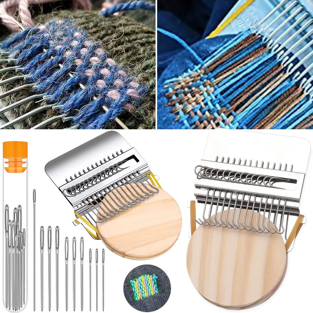 Small Loom Speedweve Type Weave Tool Fun Mending Loom DIY Textile Tools Darning Machine Makes Stitching
