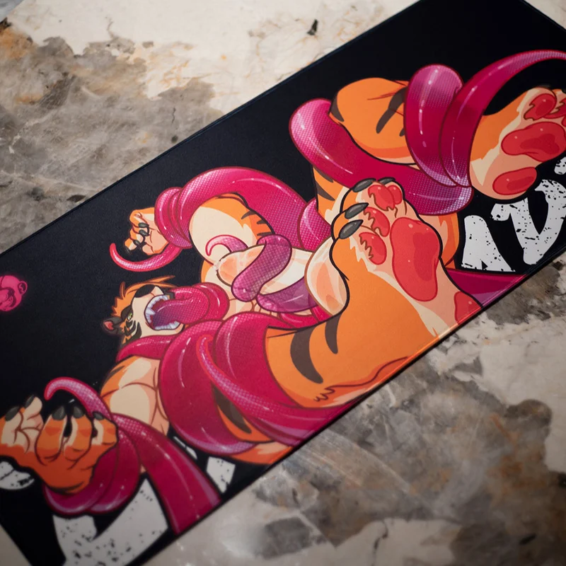 New Baddaddy Original Orc Furry Beast Control Tentacles Oversized Esports Lock Edges Washable Esports Gaming Durable Mouse Pad