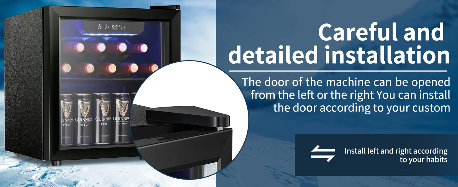 Description Picture 3 of itemStar 12 Bottle 48 Can Wine Cooler/Cabinet Beverage Refrigerator Mini Fridge Low Noise Clear Glass Door Counter Top Cellar for Be