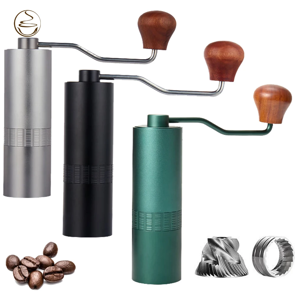 

Portable Manual Coffee Grinder Stainless steel Burr grinder Conical Coffe bean miller Adjustable from 1-24 Comfort handle