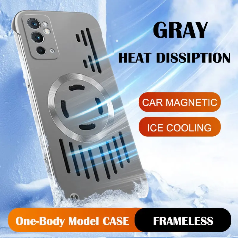 Frameless Hard Metallic Heat Dissipation Magnetic Protective Back Cover Case