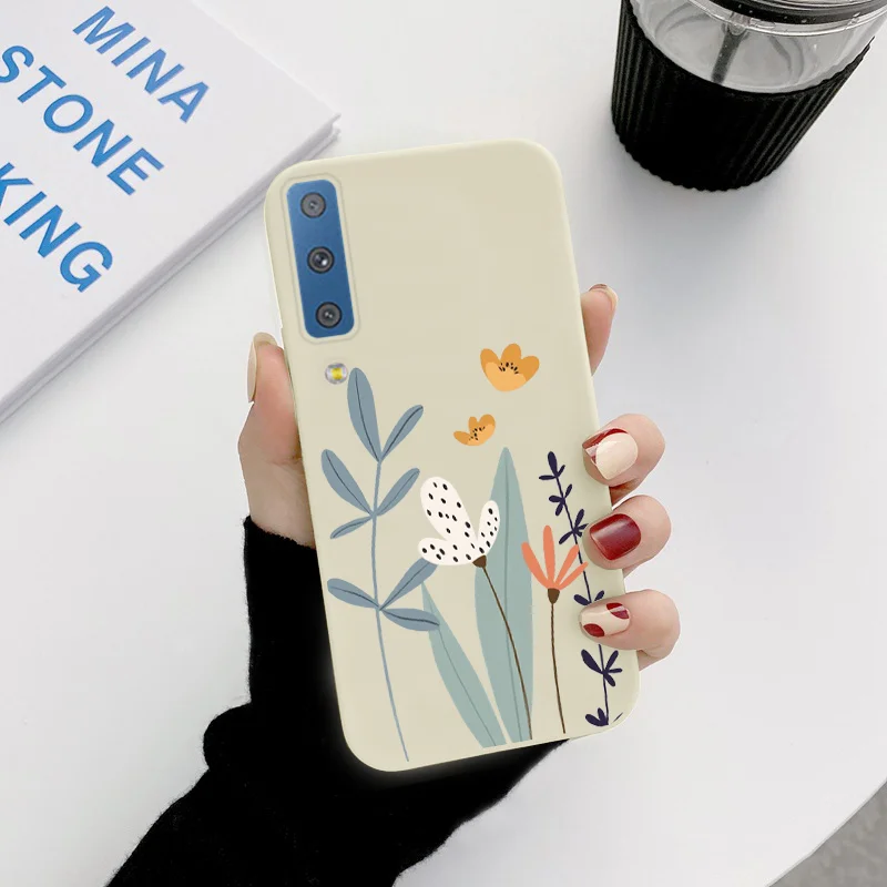 For Samsung Galaxy A7 2018 A750 Case Flower Phone Cases For Samsung A72018 GalaxyA72018 Dinosaur Animal Silicone Fundas Shell silicone case for samsung Cases For Samsung