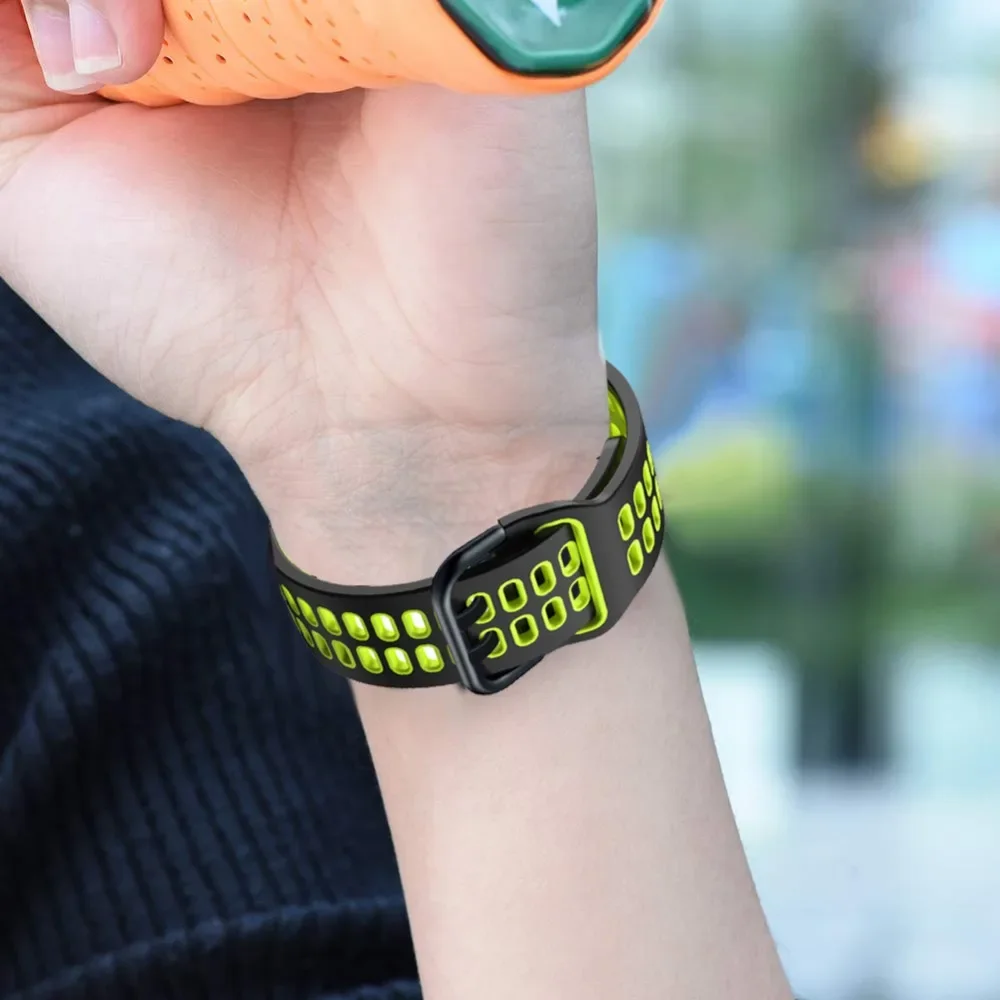 Dual-Color Silicone Watchband Strap - Versatile and Stylish Accessory