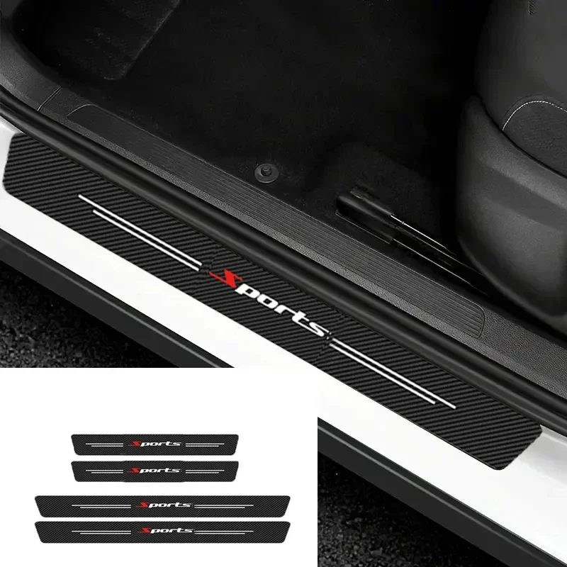 Car Door Sill Strip SPORT Styling Carbon Fibre Protective Strip Universal Anti-scratch and Anti-collision Door Decoration 4/5PCS car stickers car door edge guards car door stickers carbon fiber sticker car reflective stickers car door protector car door seal strip car threshold protector car door anti collision strip car door edge protector