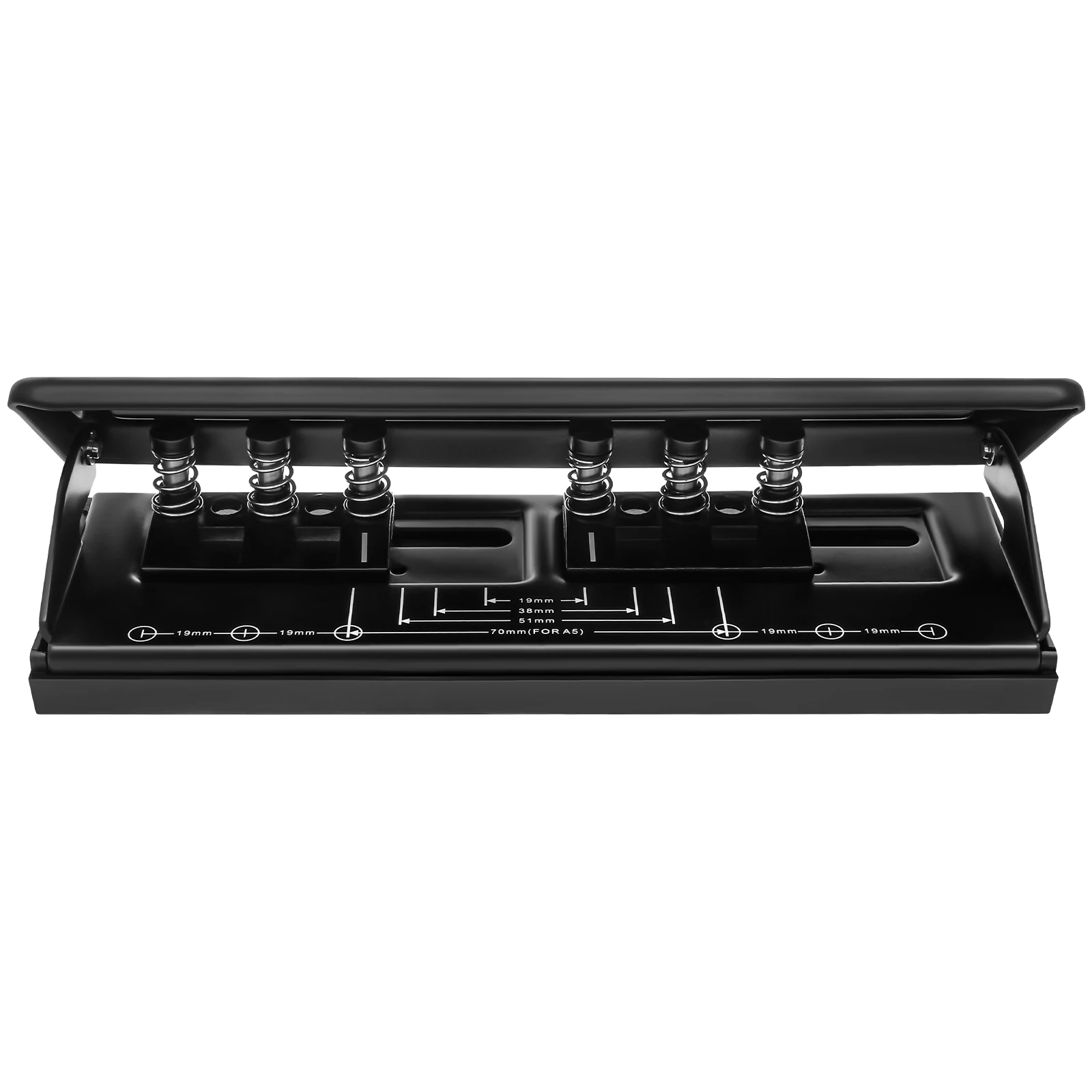 Metal Adjustable 6 Hole Paper Puncher for Notebooks and Planners