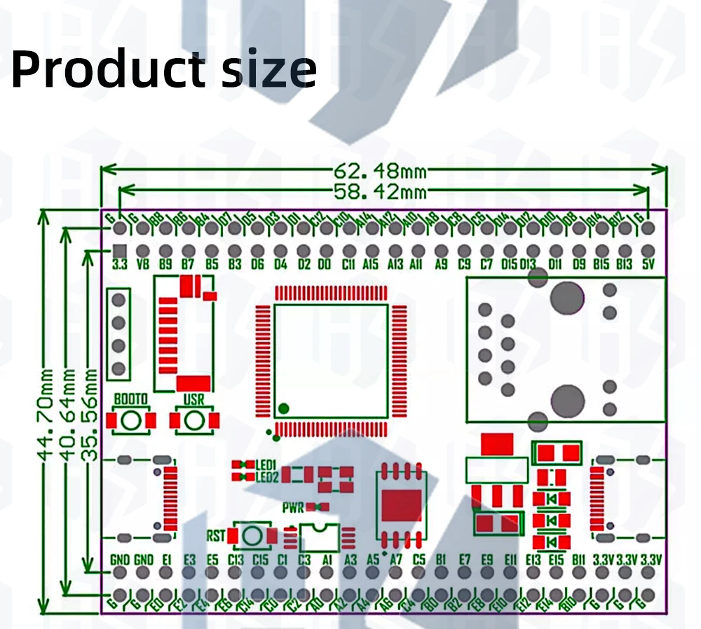 Ch32v307vct6-Entwicklungsplatine RISC-V Kern unterstützung rt-thread onboard 32-Bit-Riscv-Controller unterstützen RT-Threads für Arduino – Detail 6