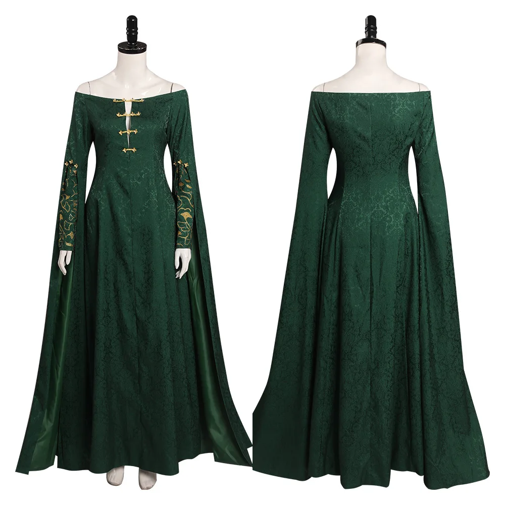 thumbnail image 1 of Disfraz de Cosplay de Rhaenys Rhaenyra de TV Dragon, vestido, collar, capa de fantasía para mujer, fiesta de carnaval, Halloween, juego de rol, accesorios de ropa, 1 of 5
