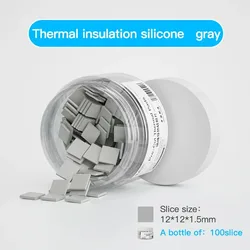 Thermal Insulating Silicone Sheets - High Temperature Resistance Repair Mats (100 PCS) (GRAY)