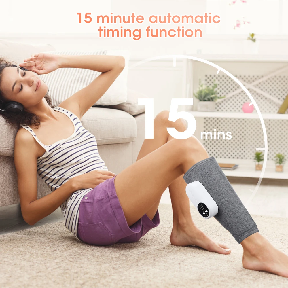 Elektrescht Beenopluedapparat mat Kompressiounsmassagegerät a mat dräi Massagemodi fir Oberschenkel a Knéi, 360° Allround-Package_voghion.com