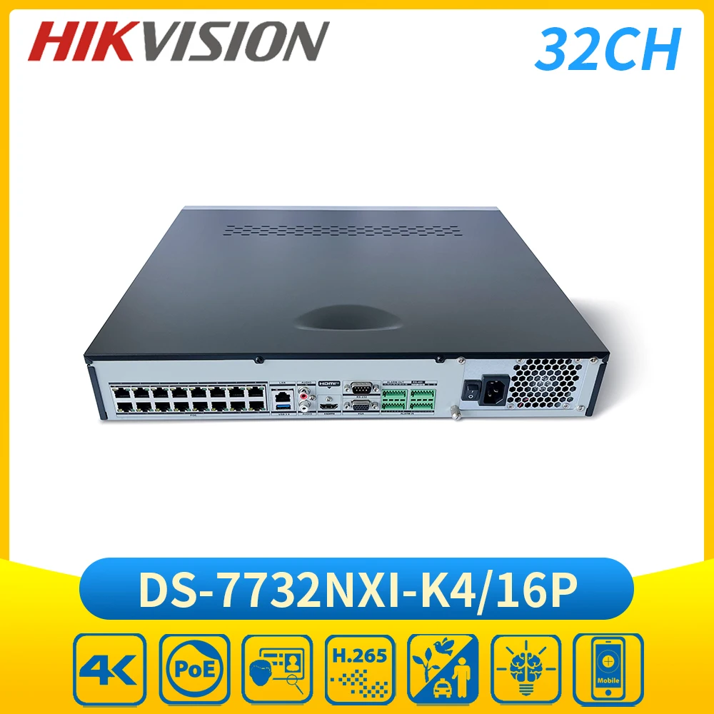 Ds 7732ni K4 16p Hikvision 24 Port Nvr Hikvision-Vigilância