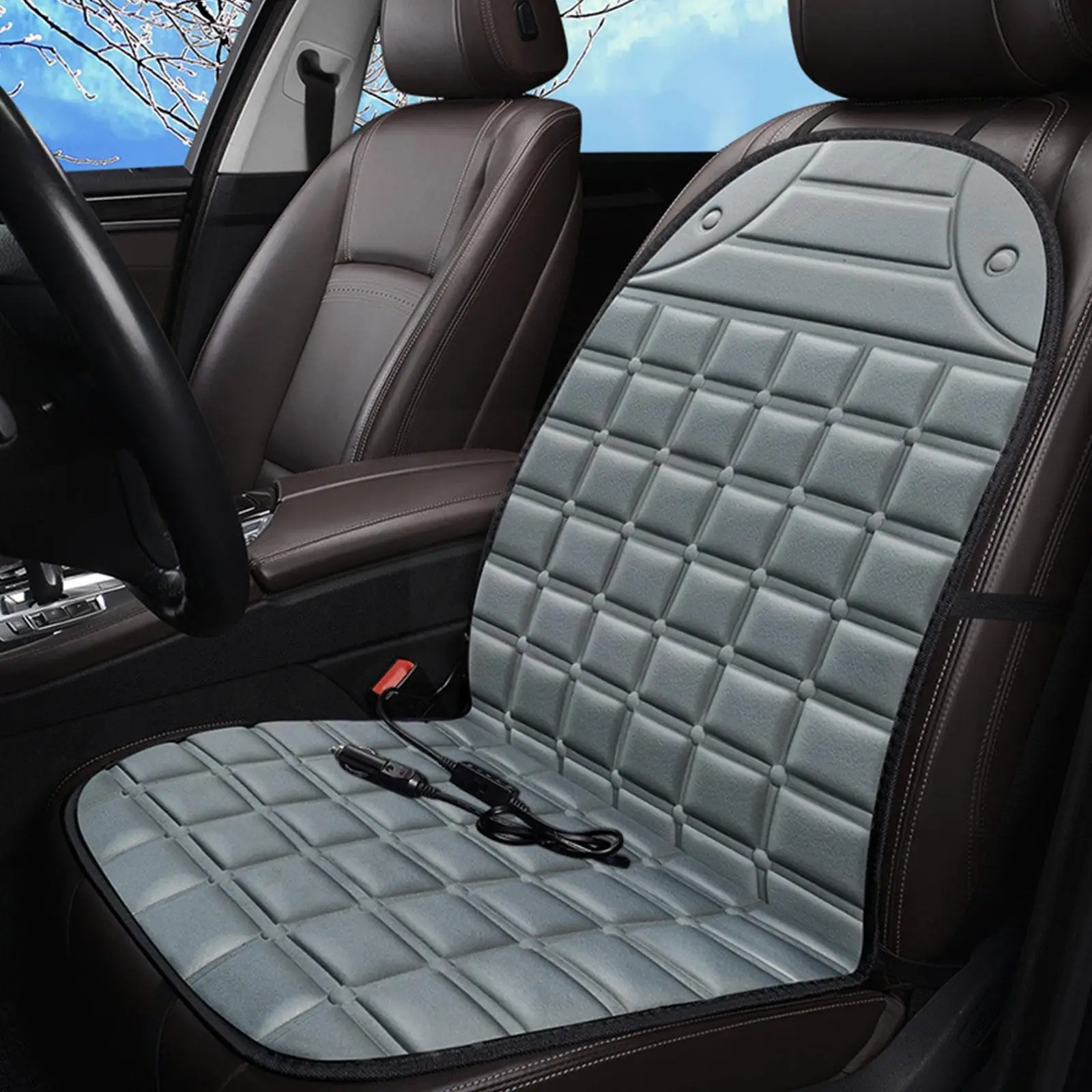 Car Heated Seat Cover 12V Universal Car Seat Heater Breathable Fast Pad