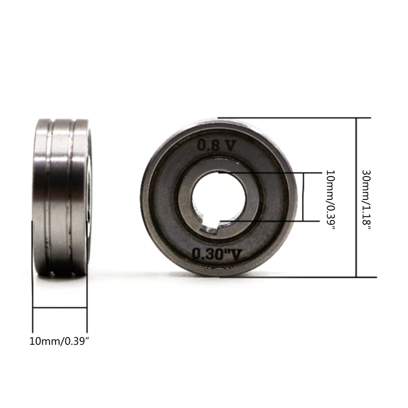 Welding Feeder Roll V nurl 0.6mm 0.8mm 1.0mm Size 30x10x10mm for Steel Aluminum Cord Wire Mig Wire Feeder
