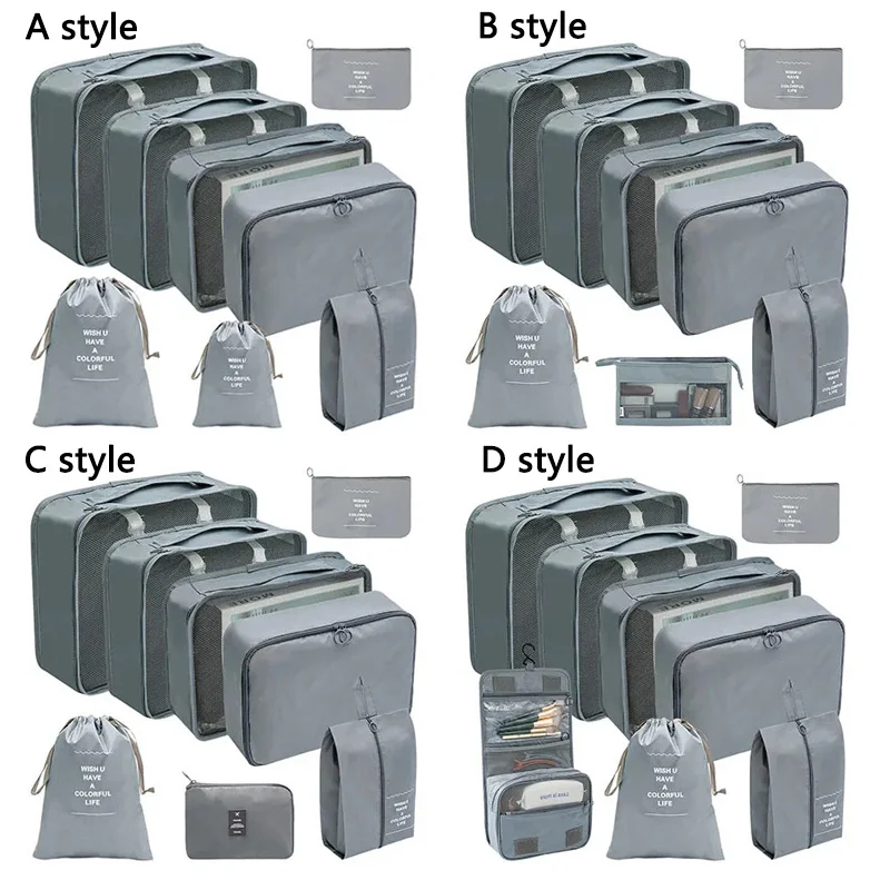 8Pcs/Set Travel Organizer Storage Bags Suitcase Packing Cubes Cases Travel accessories Wardrobe Luggage Clothes Shoe Pouch - Image 6