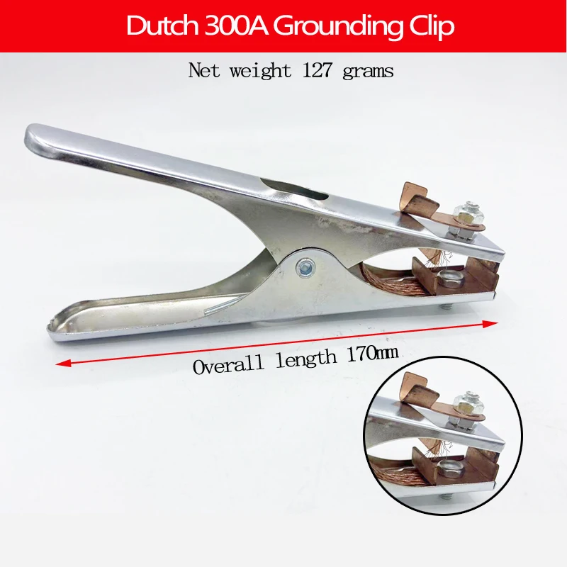1 Pc 300A /500 A Welding Ground Wire Copper Clamp Clip Set For Mig Tig ARC Welder Machine Cable