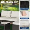 3 Piece Patio Furniture Sets, All-Weather PE Wicker Outdoor Sofa Couch Sectional Set, Small Conversation Set for Garden/Patio 3